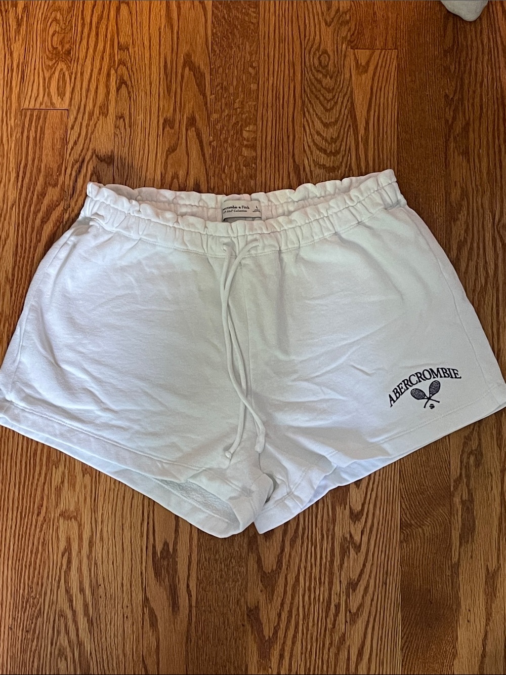 Abercrombie & Fitch White Athletic Lounge Shorts